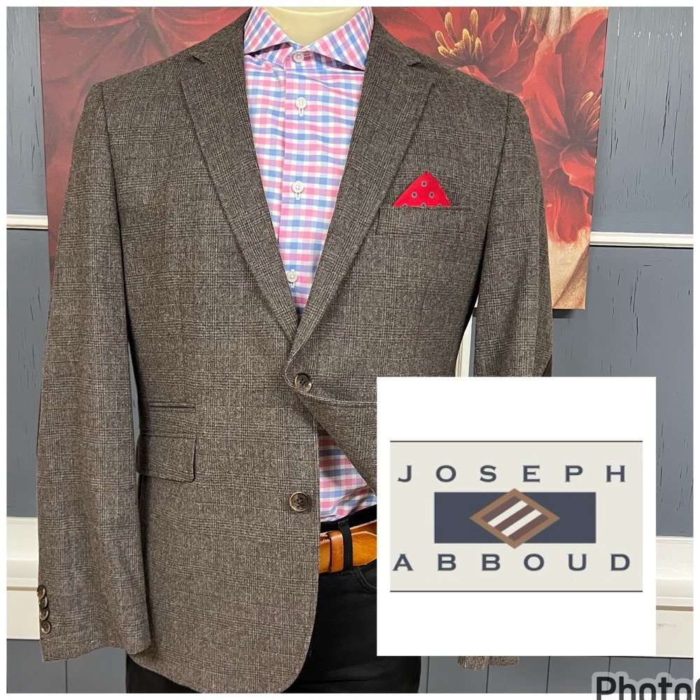 Joseph Abboud Tweed‎ Jacket Blazer Sport Coat Mens Sz Large (42R) Wool Blend